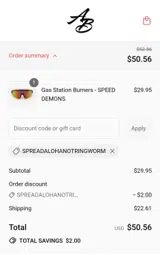 SPREADALOHANOTRINGWORM coupon verification screenshot