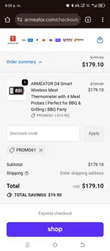 promo61 coupon verification screenshot