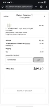 HOMEPOP10 coupon verification screenshot