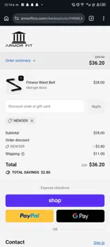 new309 coupon verification screenshot