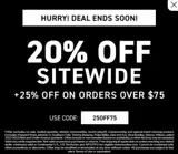 25OFF75 coupon verification screenshot