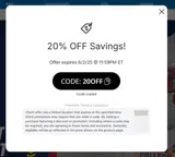 20OFF coupon verification screenshot