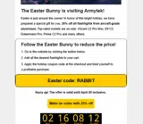 RABBIT coupon verification screenshot