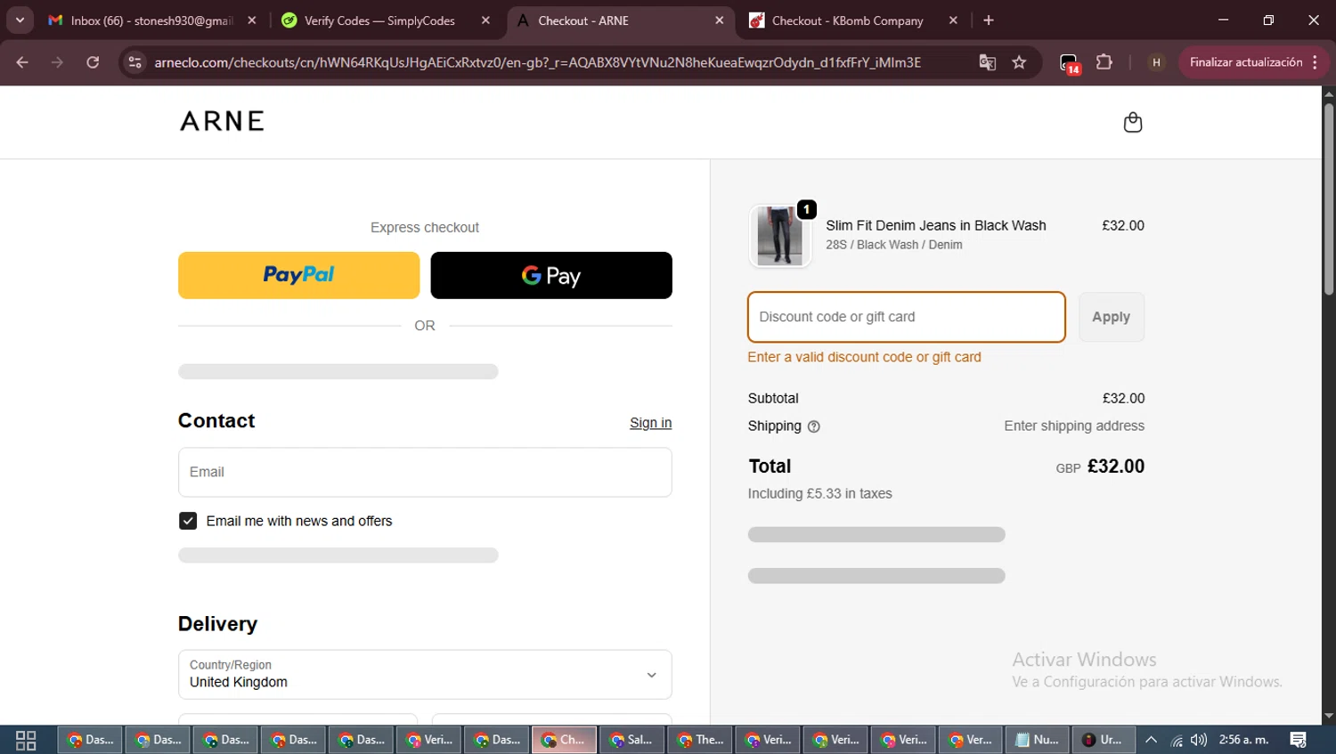 ARNE discount code screenshot showing code EXTRA20 applied at ARNE checkout page. Uploaded by SimplyCodes community member VictoriousPioneer8823 on Dec 5, 2025