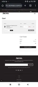 Aroma Housewares coupon verification screenshot