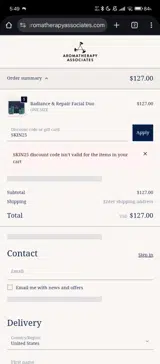 SKIN25 coupon verification screenshot