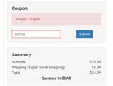 BOX10 coupon verification screenshot