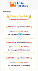 VIC10 coupon verification screenshot
