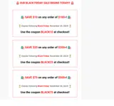 BLACK10 coupon verification screenshot