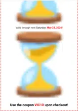 VIC10 coupon verification screenshot
