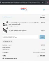 secret20 coupon verification screenshot