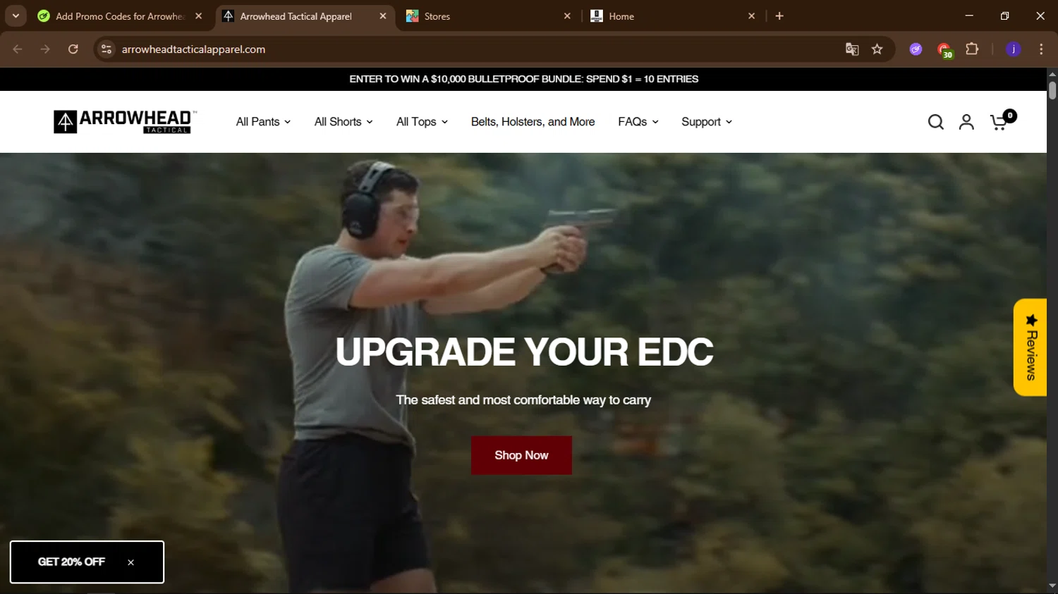 Arrowhead Tactical Apparel discount code screenshot showing code WELCOME60 applied at Arrowhead Tactical Apparel checkout page. Uploaded by SimplyCodes community member ThriftyPilot8227 on Aug 18, 2025