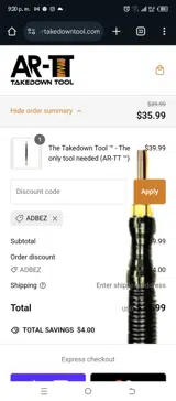 Adbez coupon verification screenshot