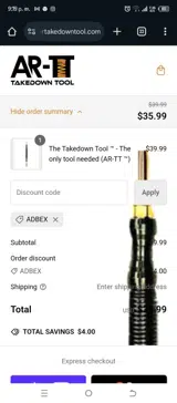Adbex coupon verification screenshot