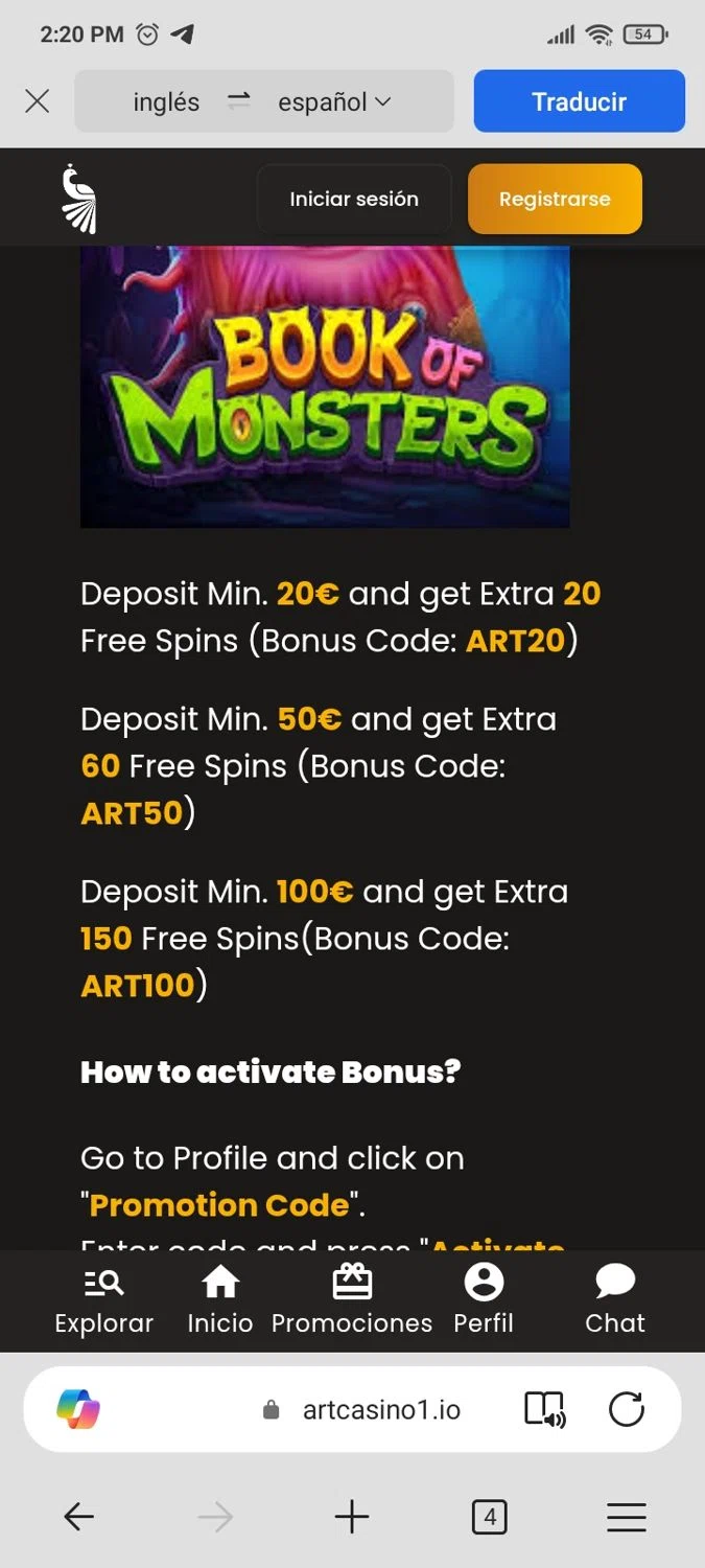Art Casino promo code screenshot showing code ART50 applied at Art Casino checkout page. Uploaded by SimplyCodes community member Yarialmys2020 on May 18, 2025