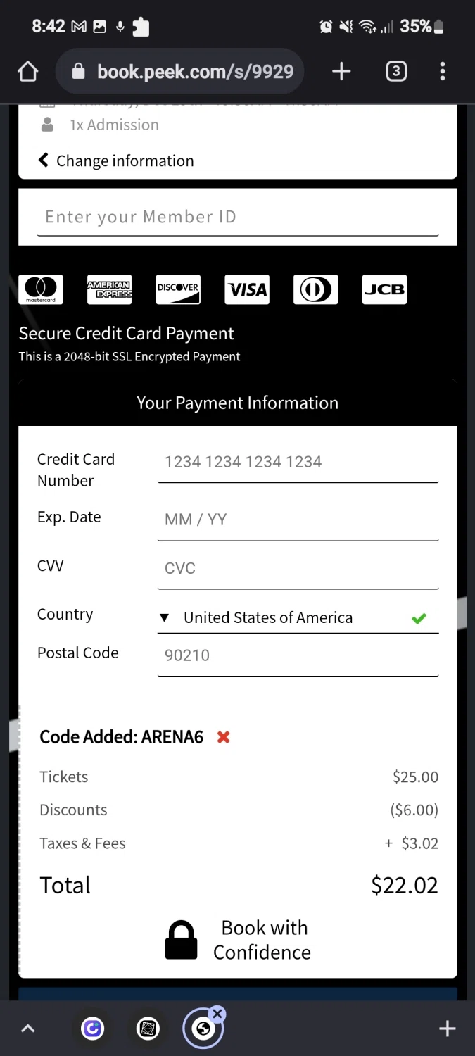 Artec House checkout page showing Artec House promo code box | Screenshot taken by SimplyCodes community member on Dec 21, 2022