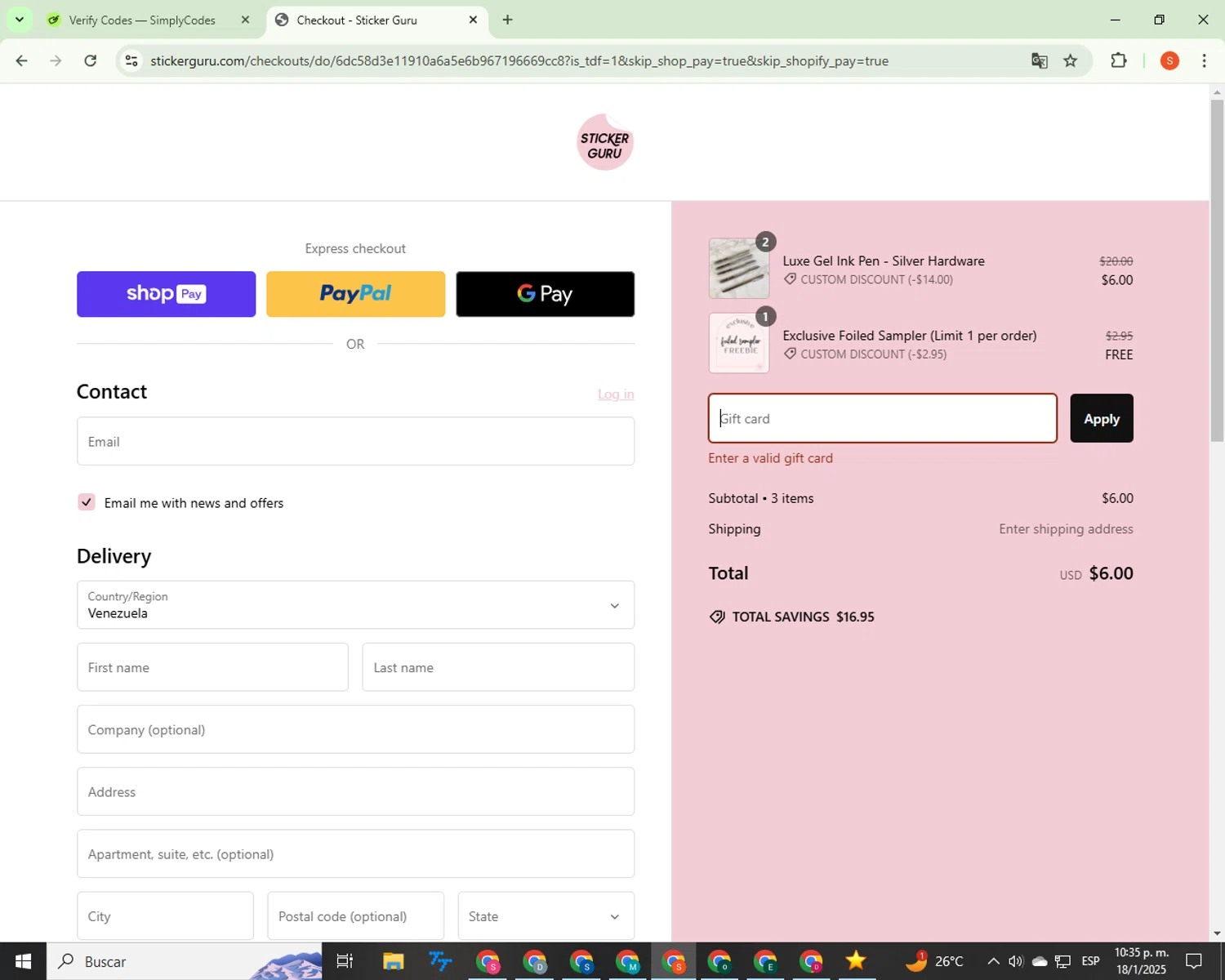 Artec House promo code screenshot showing code TINGLE20 applied at Artec House checkout page. Uploaded by SimplyCodes community member 00000056 on Jan 19, 2025