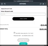 DF246 coupon verification screenshot