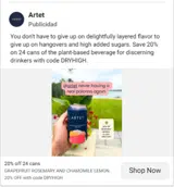 Artet coupon verification screenshot
