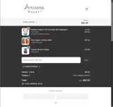 Artisana Market coupon verification screenshot