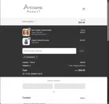 Artisana Market coupon verification screenshot