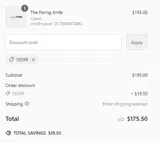 15OFF coupon verification screenshot