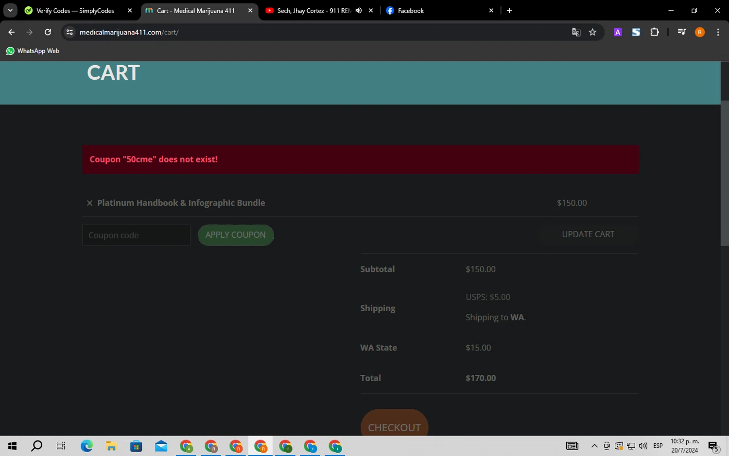 Artistic Labels checkout page showing Artistic Labels promo code box | Screenshot taken by SimplyCodes community member on Jul 21, 2024
