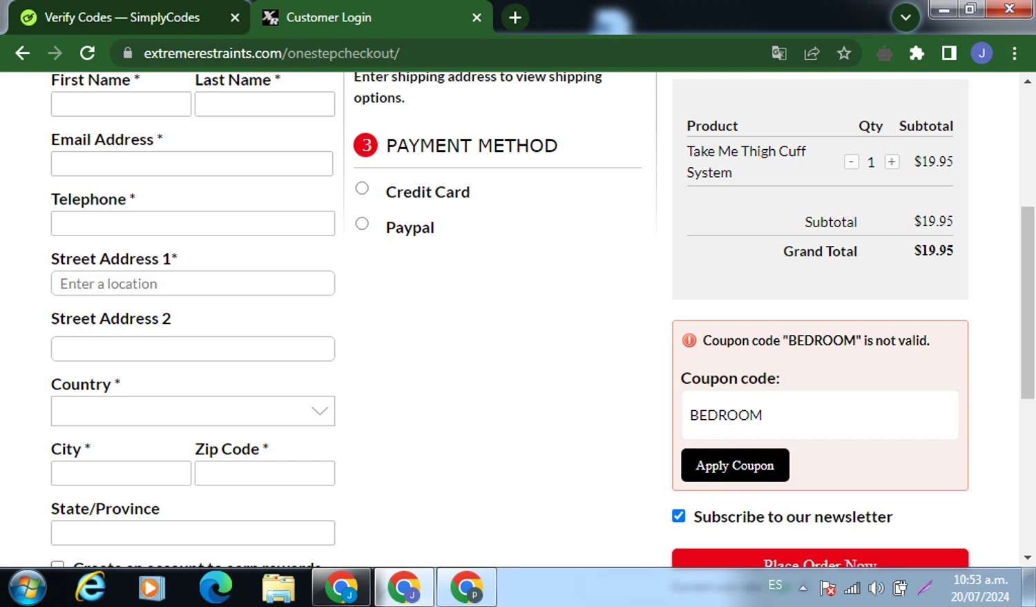 Artistic Labels checkout page showing Artistic Labels promo code box | Screenshot taken by SimplyCodes community member on Jul 20, 2024