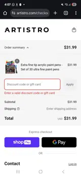 SHOP10 coupon verification screenshot