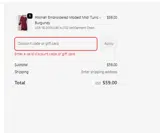 SWEET20 coupon verification screenshot