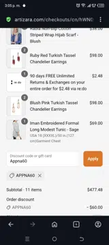 Appna60 coupon verification screenshot