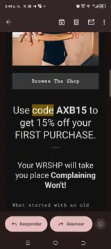 AXB15 coupon verification screenshot