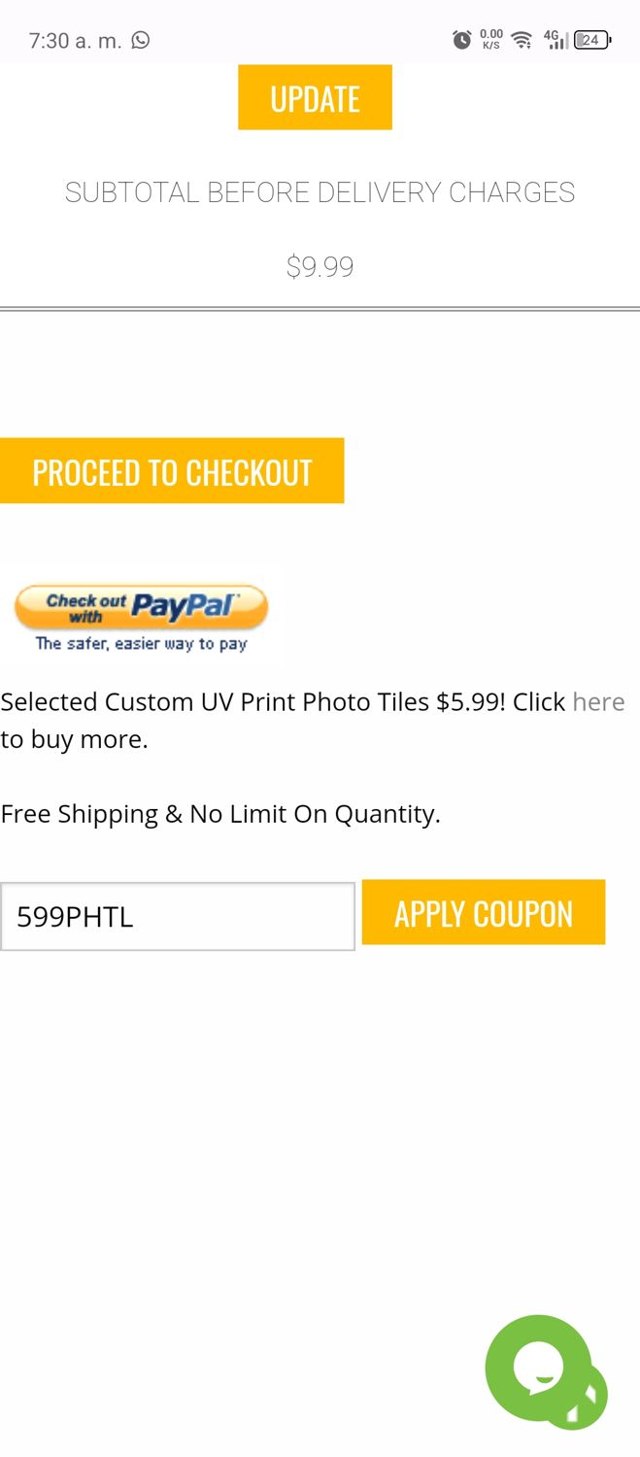 ArtsCow checkout page showing ArtsCow coupon code box | Screenshot taken by SimplyCodes community member on Mar 1, 2025