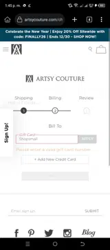 Shopsmall coupon verification screenshot