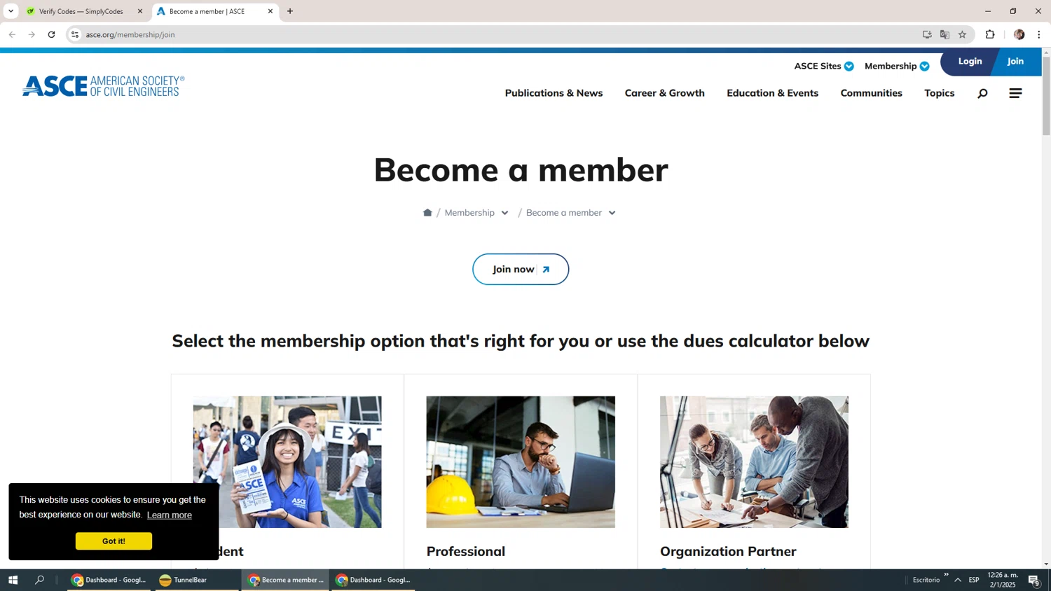 ASCE promo code screenshot showing code 0424DIG3 applied at ASCE checkout page. Uploaded by SimplyCodes community member Levi_Ackerman on Jan 2, 2025