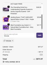 10VUQA coupon verification screenshot