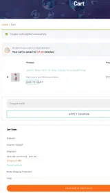 Ascension Peptides coupon verification screenshot