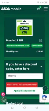 START25 coupon verification screenshot