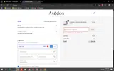 Asēdos coupon verification screenshot