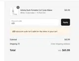 LED coupon verification screenshot