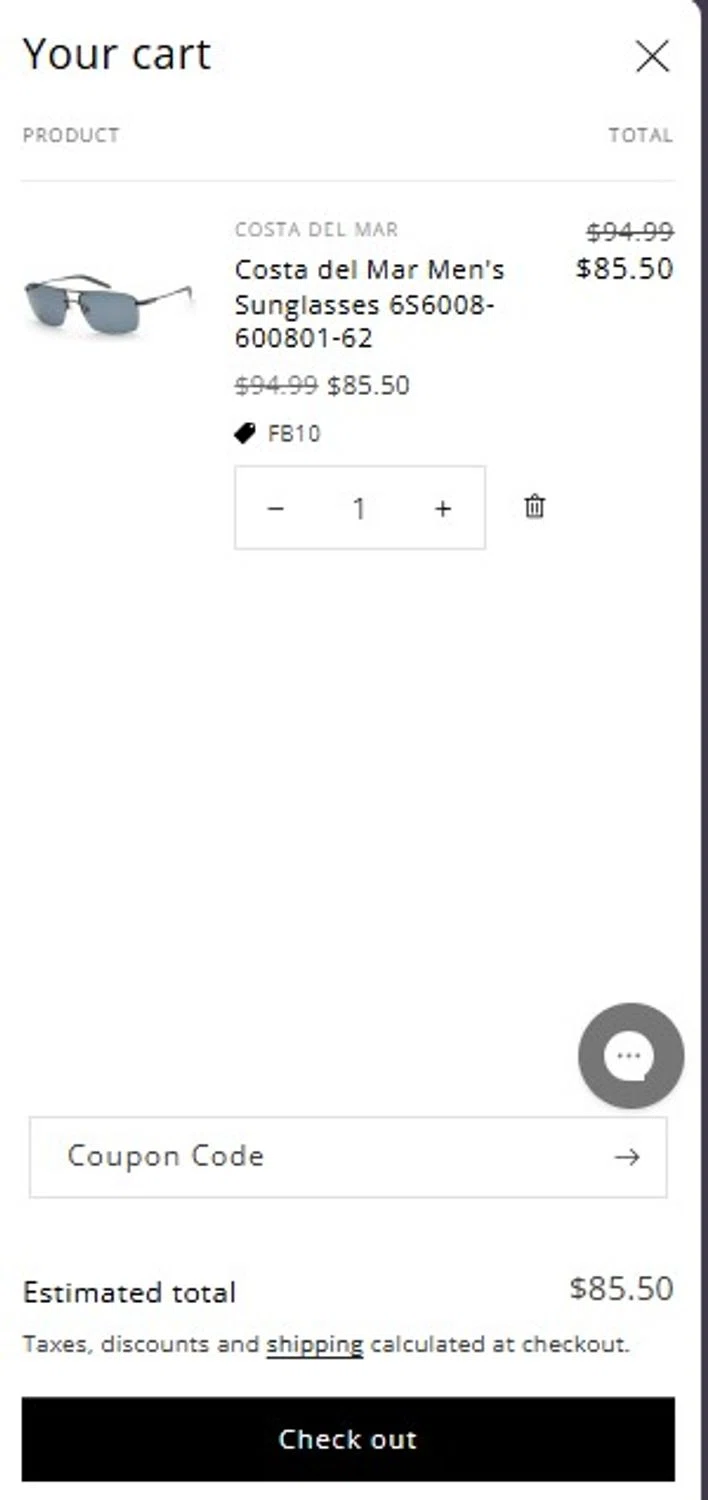 Ashford coupon code screenshot showing code fb10 applied at Ashford checkout page. Uploaded by SimplyCodes community member FortunateScholar5901 on Aug 26, 2025
