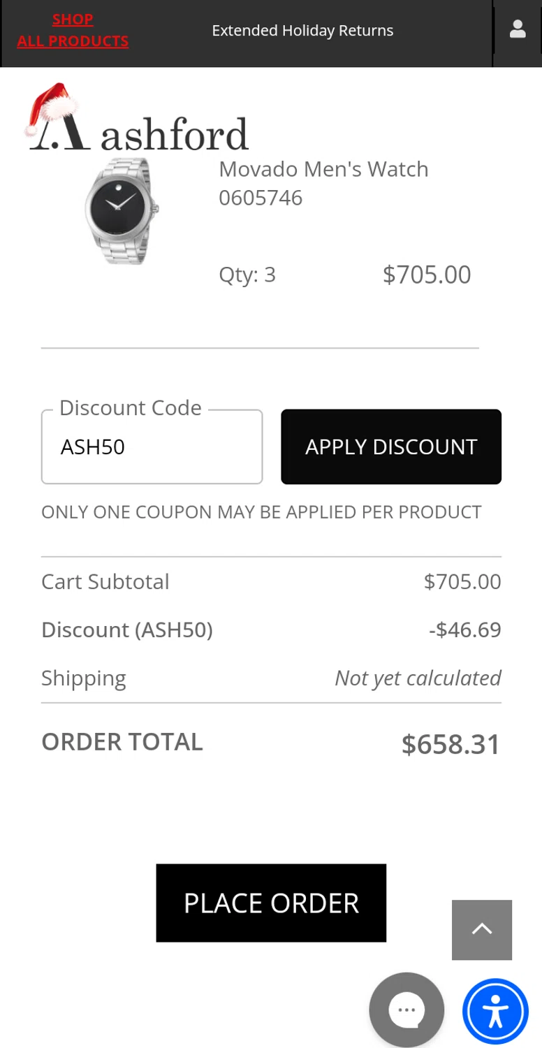 Ashford watches promo code sale