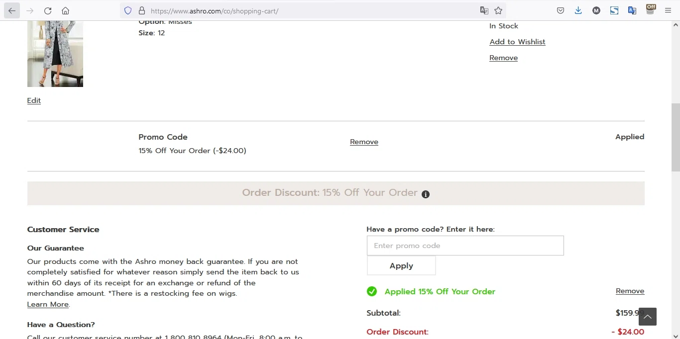 Ashro Lifestyles checkout page showing Ashro Lifestyles promo code box | Screenshot taken by SimplyCodes community member on Mar 10, 2022