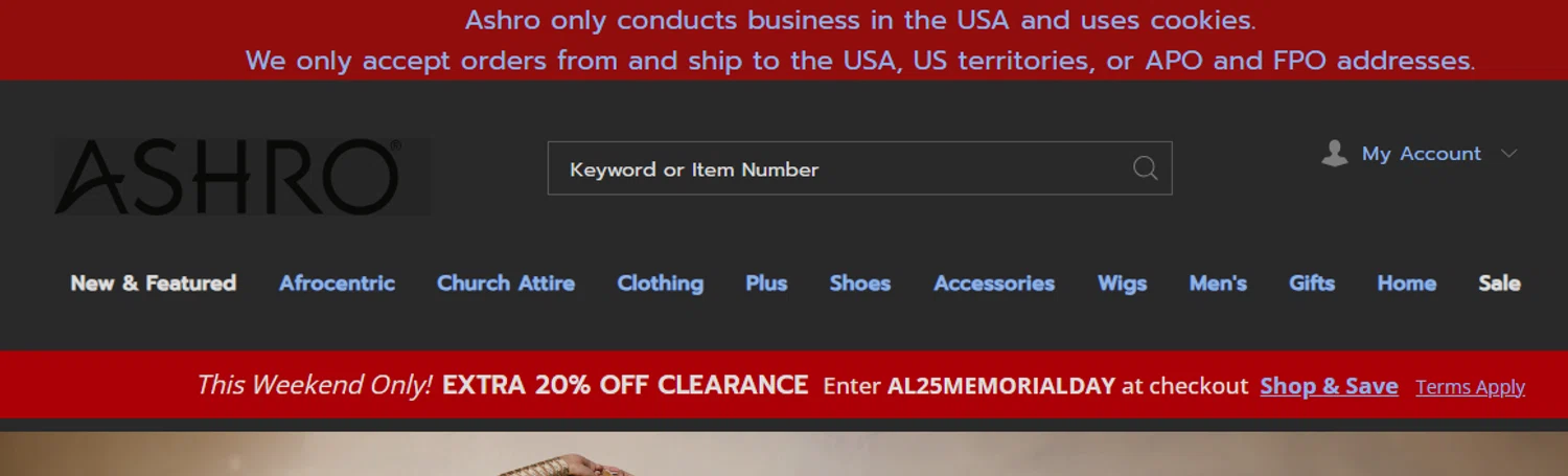 Ashro Lifestyles promo code screenshot showing code AL25MEMORIALDAY applied at Ashro Lifestyles checkout page. Uploaded by SimplyCodes community member josemiguelaponte on May 26, 2025