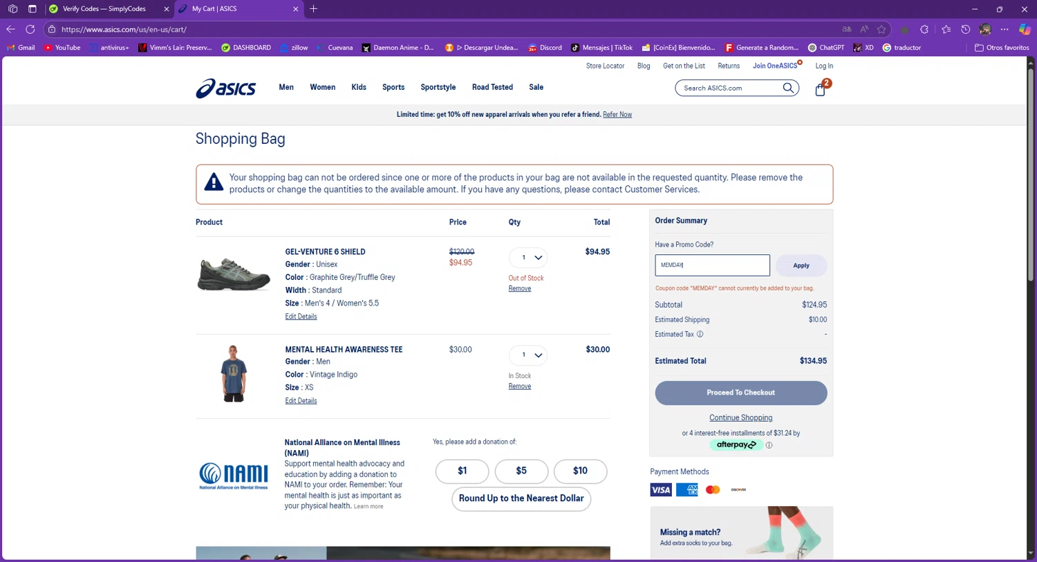 asics website promo code