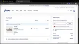 ASICS coupon verification screenshot