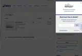 ASICS coupon verification screenshot