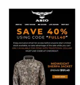 FULL40 coupon verification screenshot