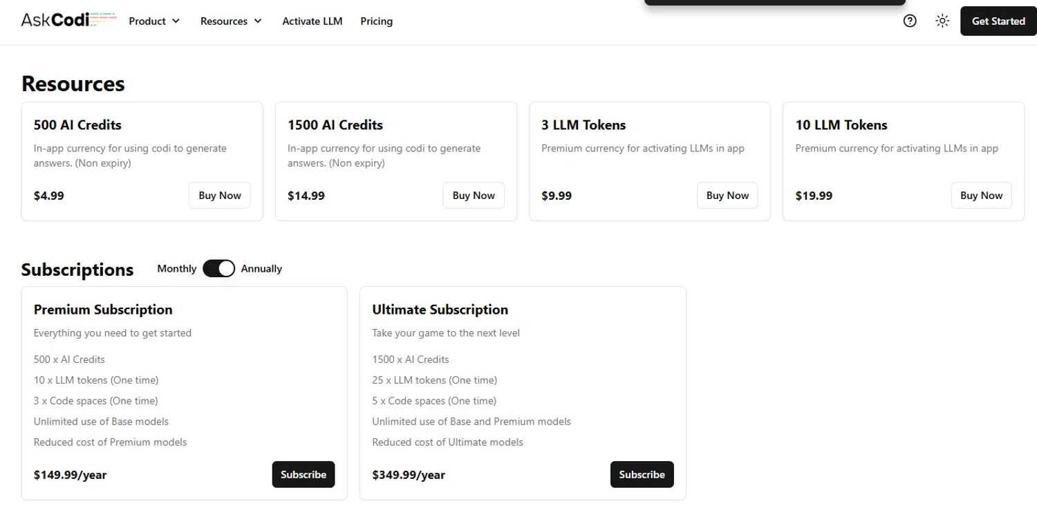 AskCodi checkout page showing AskCodi promo code box | Screenshot taken by SimplyCodes community member on Dec 10, 2024