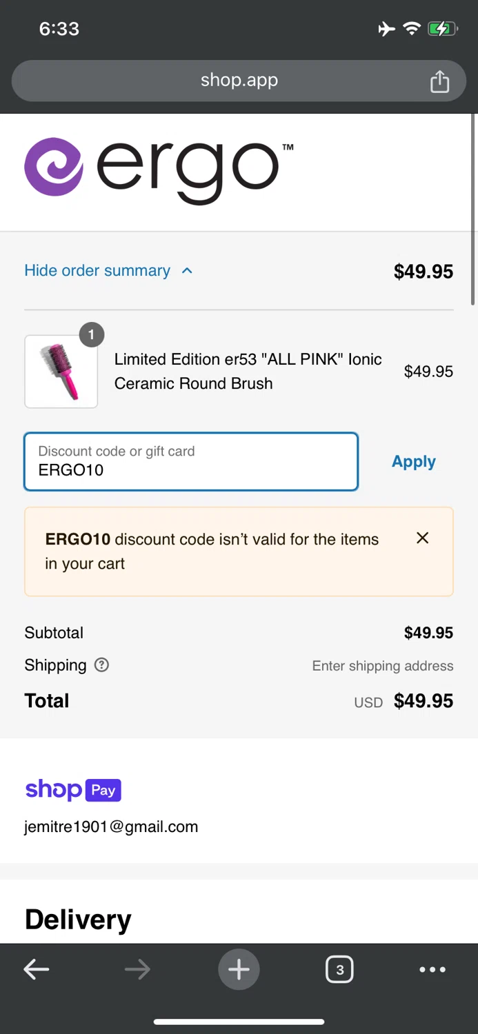 Ergo promo code discount